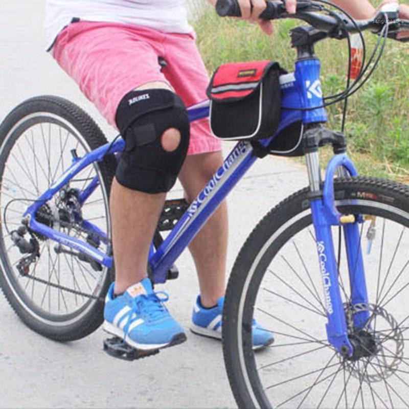 

Men Sports Hole Kneepad Safety Guard Patella Support Strap Brace Pad Knee Protector1, Pink