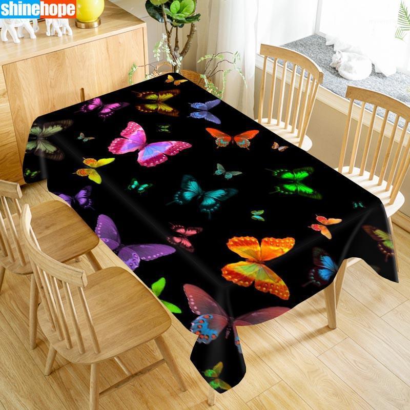 

Butterfly Table Cloth Oxford Print Waterproof Oilproof Home Rectangular Party Table Cover 100X140cm/140X250cm1, Tablecloths 23
