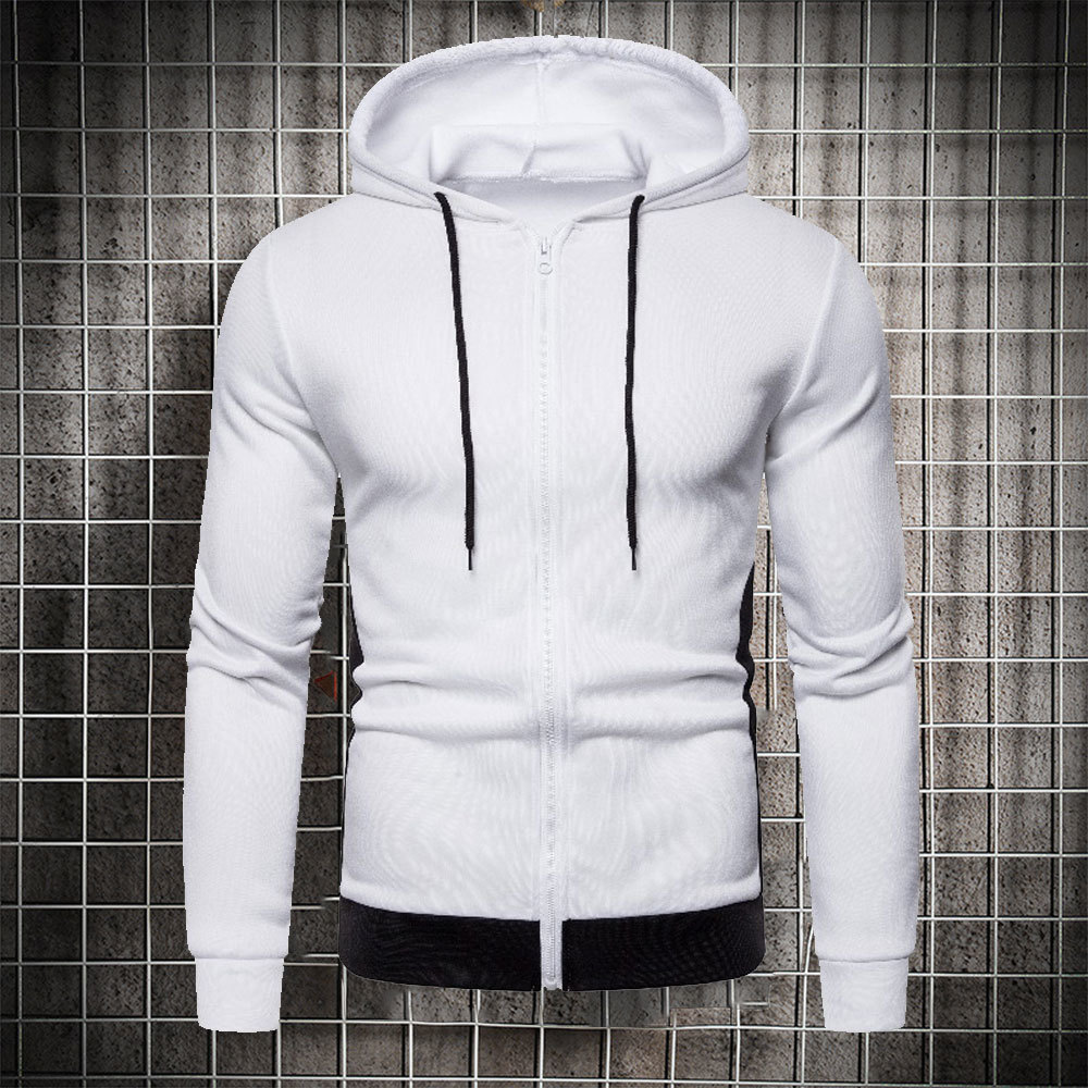 

2021 New Men's Autumn Patchwork Shirt Street Wear Up Hoodie Men Hooded Sweatshirt Long Sleeve O67M, Red
