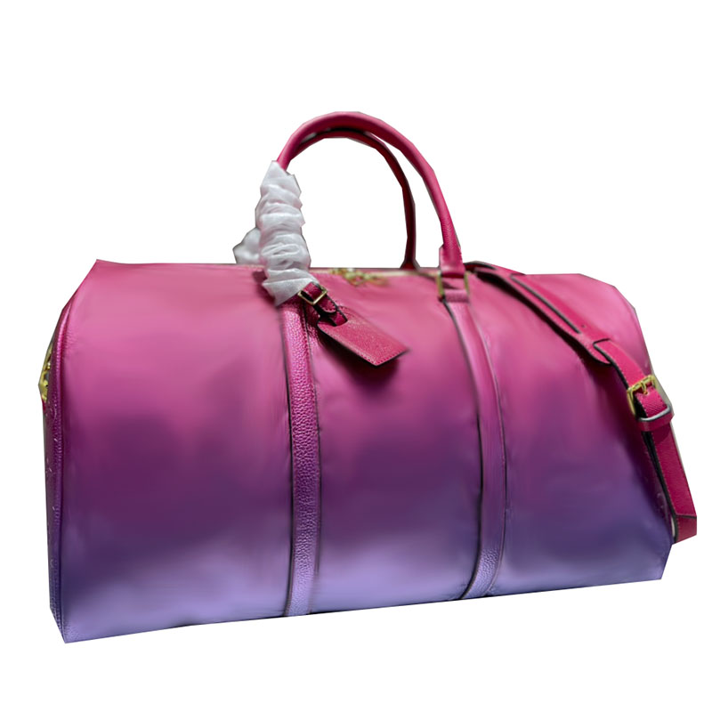 

45CM Genuine Leather Designer Bags Mens Womens Suitcase Luggage Sports Duffel Bag Colorful Gradient Shoulder Outdoor Packs Crossbody Bag Handbags Unisex Handbag, Multi