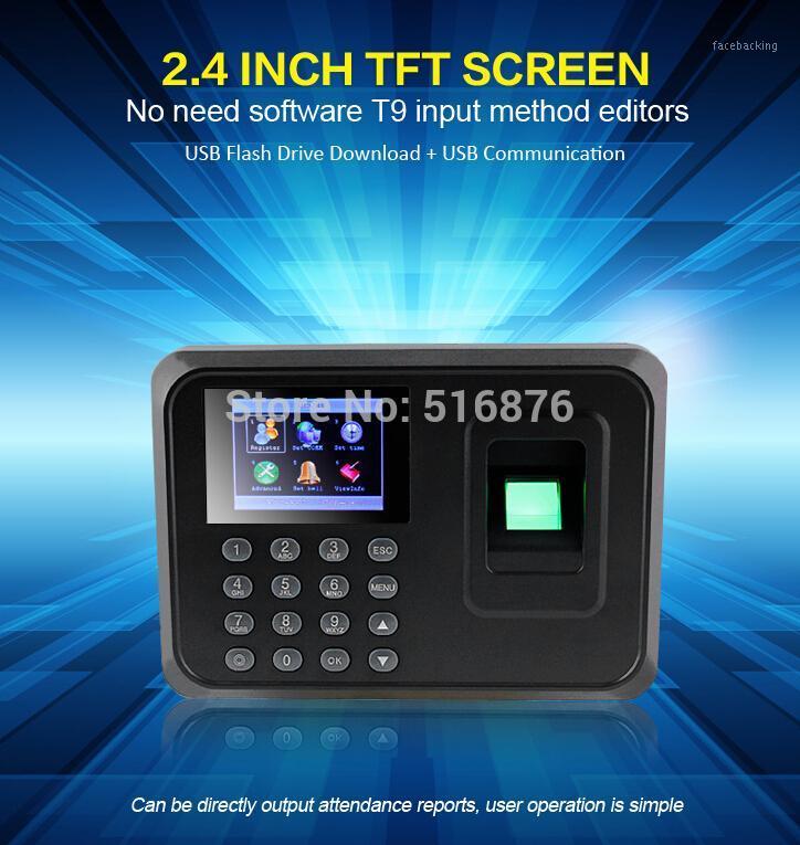

Biometric Fingerprint Time Attendance Time Clock Recorder Employee Digital Electronic Attendance Machine W/ Charger Adapter1