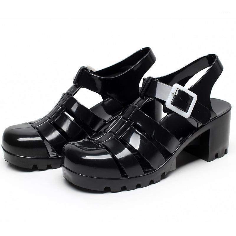 

Women Sandals Fashion New Arrival Summer High Heels PU Platform Girl Shoes Breathable Casual Roman Style Women Shoes1, Black