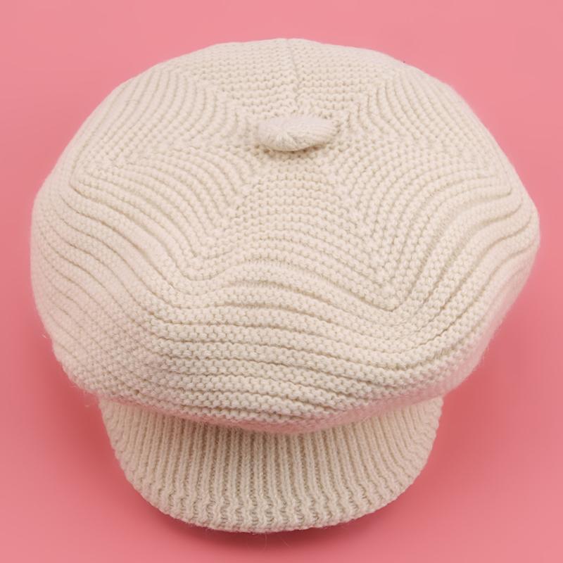 

Newsboy Caps Women Casual Wool Knitted Gatsby Cap Octagonal Baker Peaked Beret Driving Hat Female Sunscreen Hat Painter Tour Cap, Dark blue