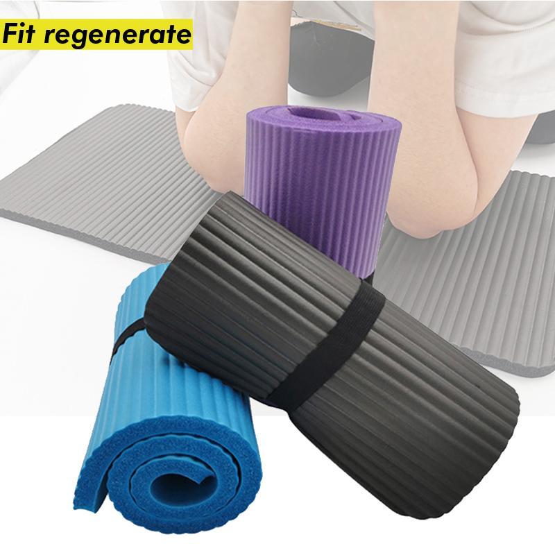

60x25x1.5CM Non-Slip Thick Adjuvant Yoga Gym Exercise Fitness Pilates Flat Support Mat Knee Pad Cushion Soft Foam1, Black