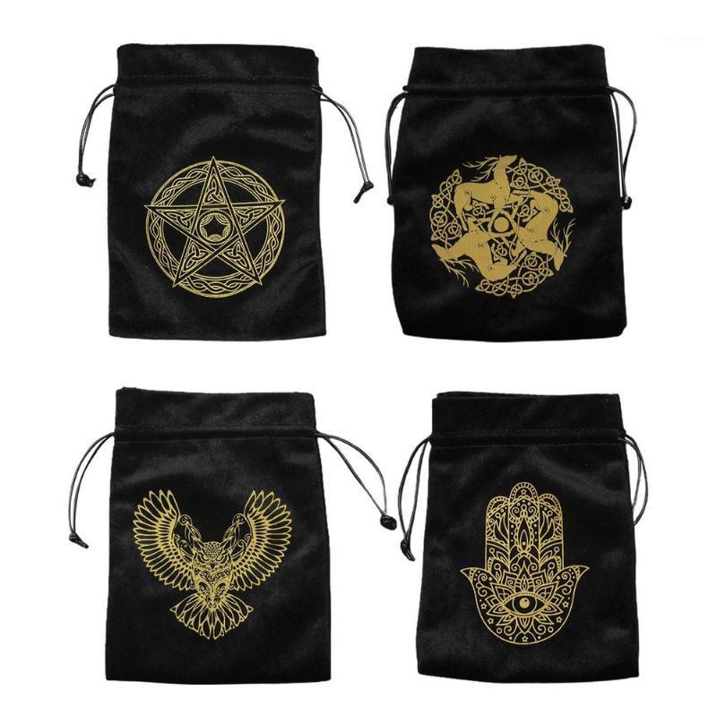 

Storage Bags High Quality Velvet Pentagram Tarot Card Bag Toy Jewelry Home Mini Drawstring Package Board Game Witchcraft Supplies