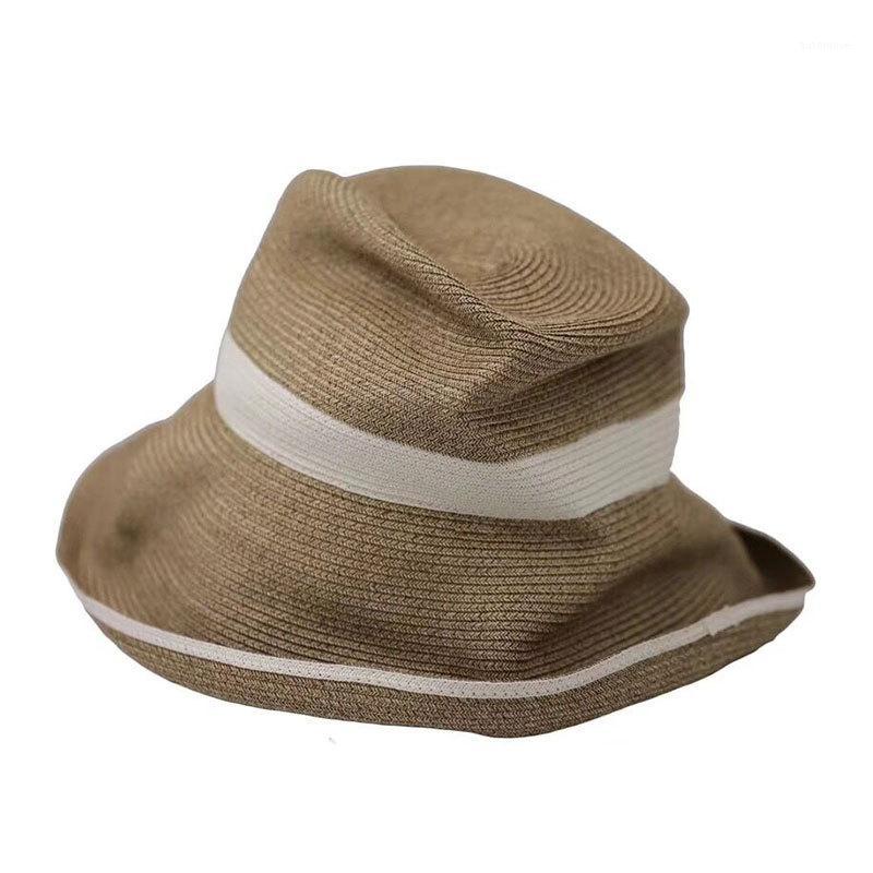 

2020 women Straw hat, spring and summer hat , Elegant sun hat ,Casual fisherman ,free flanging female , dome women1, White
