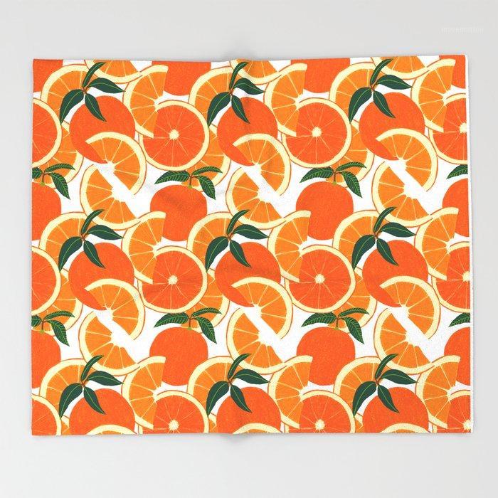 

Fruits Blanket Cute Design Orange Harvest Fleece Blankets and Throw Blanket for Beds Christmas Decorations for Home 125x1501