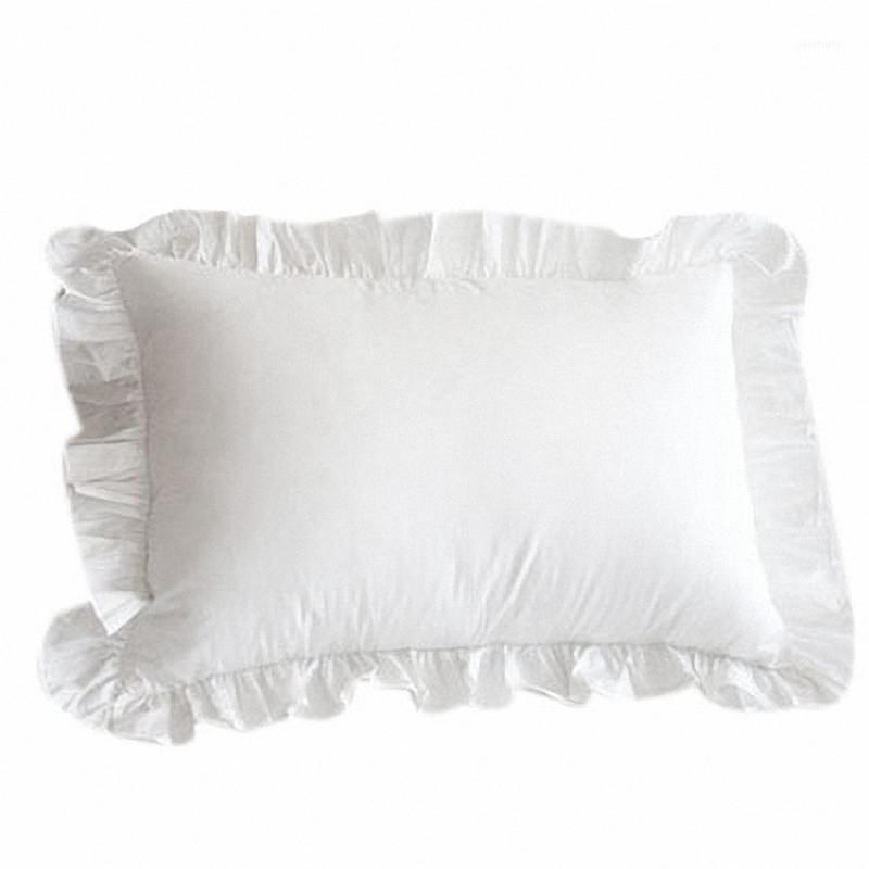 

100% Cotton Ruffle Pillowcase Ruffled Pillow Cover White Pillow Case1