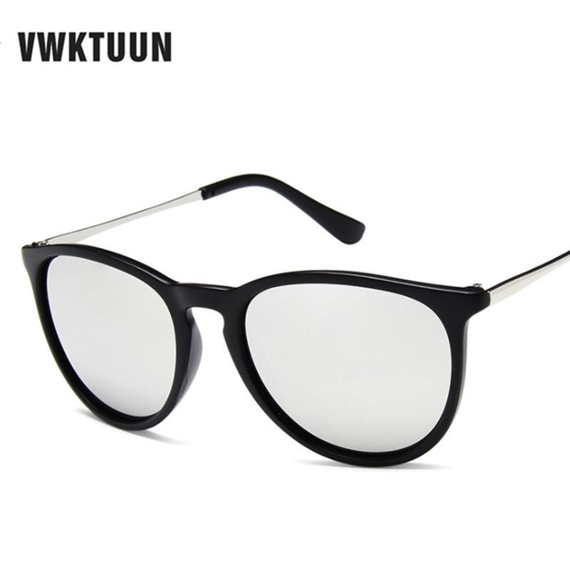 

VWKTUUN Sunglasses Women Men Brand Designer Cat Eye Sun Glasses For Female Metal Frame UV400 Mirror Glasses Vintage Eyewear