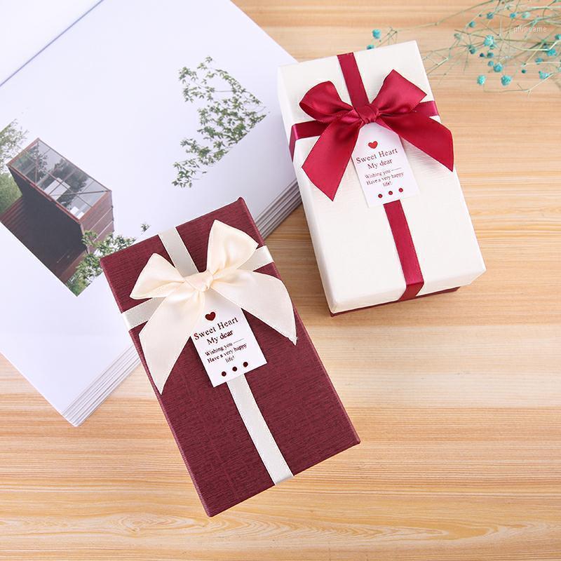 

Gift boxes with ribbon Natural Paper Rope Gift Box Christmas high quality Mysterious Wedding Birthday Party boxes Supplies1