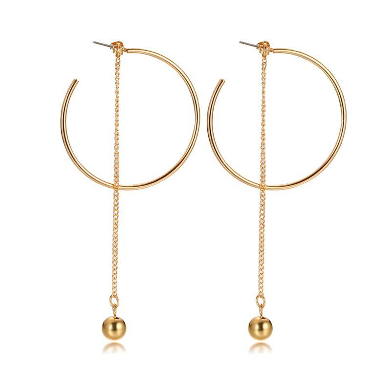 

Chain Hoop Earrings Gold Color Stainless Steel Huggie Dainty Delicate Women Gifts