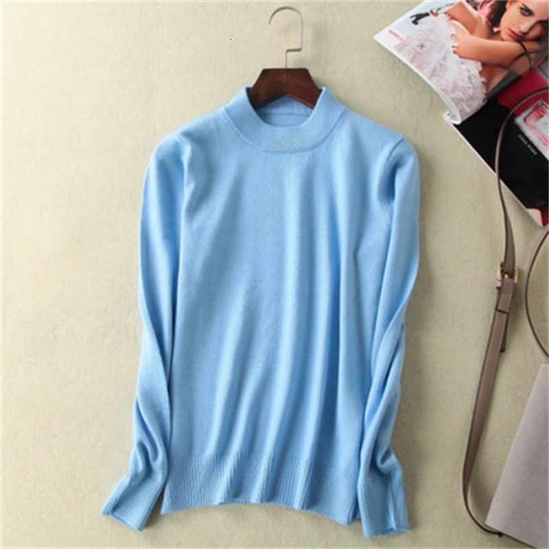

2021 New Cashmere Cotton Blend Sweaters and Pullovers Autumn Winter Bottom Knit Pullover Pull Femme Korean Style Women Jumper 6r9k, Gray