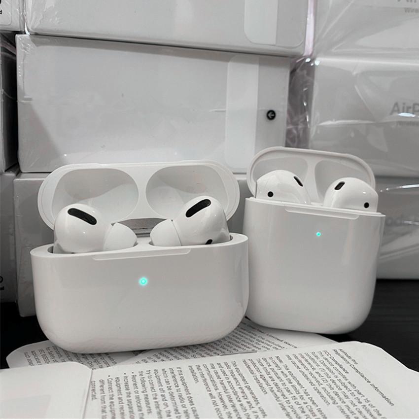 

Original Airpods pro ANC earphones wireless charging Top quality bluetooth headphone white color airpods 2 3 fast connection earphones good nice