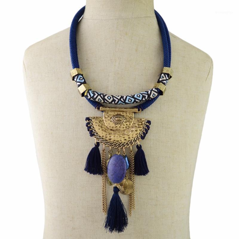 

Turkish Ethnic Gypsy Leather Rope Long Fringe Tassel Pendant Necklace for Women Bohemian Handmade Tribal Jewelry1