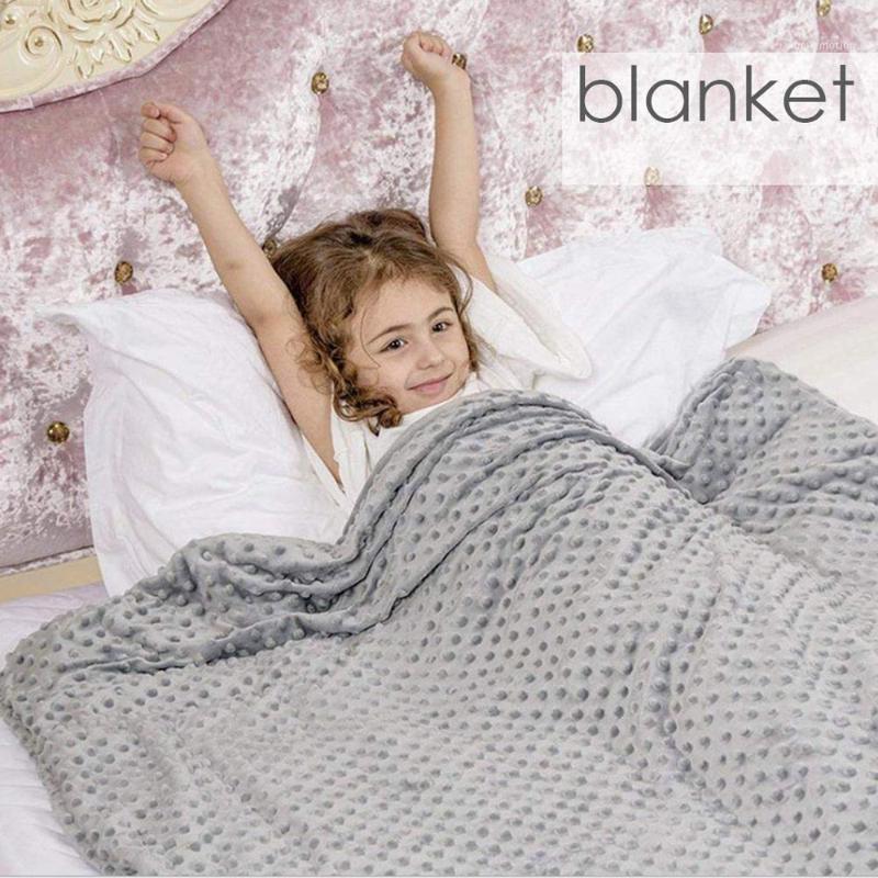 

Weighted Blanket 100% Cotton Bubble Velvet Gravity Blanket Quilt Cover Decompression Pressure for Children, Toddlers1