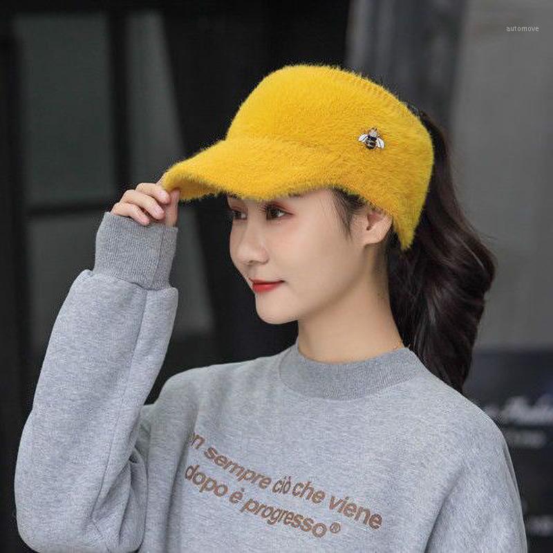 

Hat Air Top Woolen Hat Women's Autumn and Winter Korean Style Fashionable All-Matching Confinement Fashionable Knitted No1, White