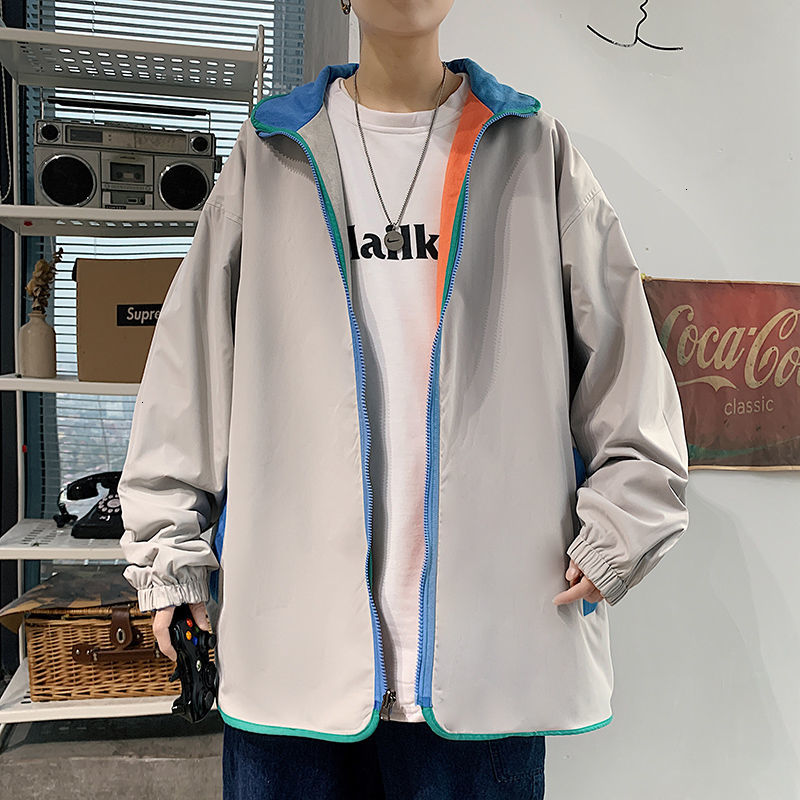 

Spring 2021 Men's New Sewing Autumn Blurs M-5xl Young Campus Jacket OZ34, Black