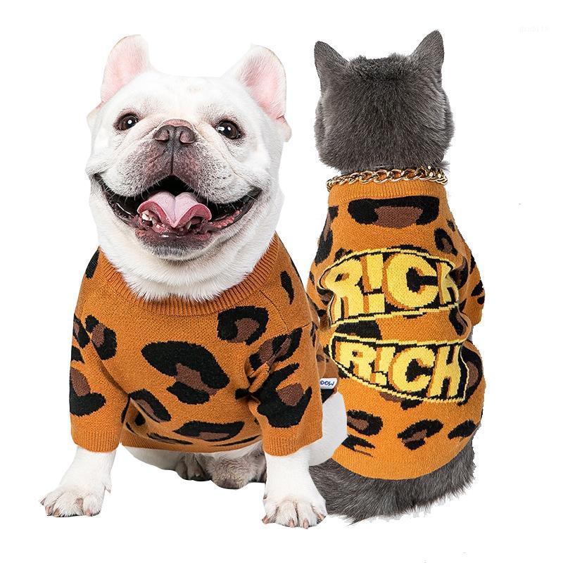 

dog sweater chihuahua dog clothes winter pet clothes for small dogs cat sweater designer Leopard Print1, As picture