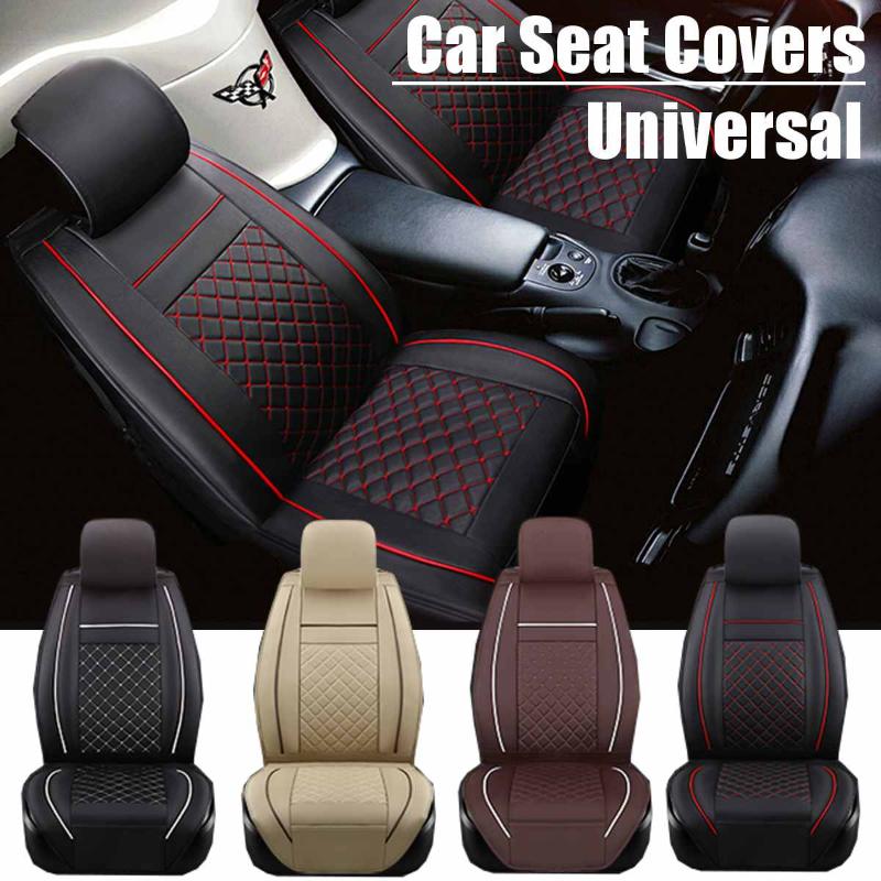 

Full Set Car Seat Covers Four Seasons Universal Fit Surrounded Waterproof PU Leather Automobiles Seat Covers