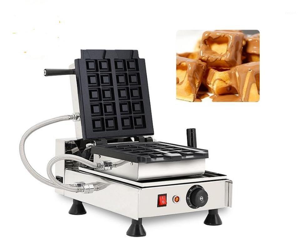 

Free shipping Hot Snack Crispy Waffle Buns Vertical Waffle Maker to Make Cubes Waffo Bites Square Rotating Machine1