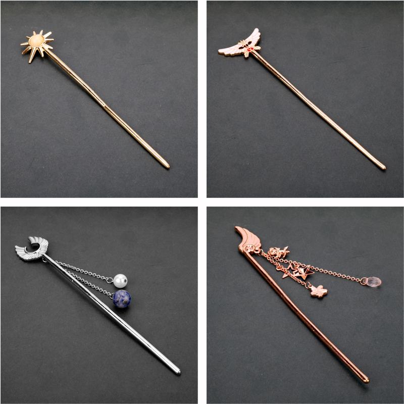 

MQCHUN Women Fashion Elegant Card Captor Cardcaptor Sakura Hair Sticks Tassel Accessories Hairpin Hairclip Bobby Pin For Girl