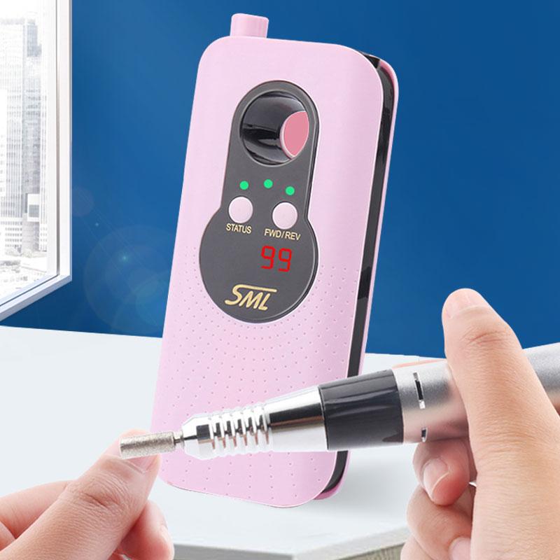 

35000RPM Rechargeable Nail Drill Set for Manicure Pedicure Milling Cutter for Nail Polishing Gel Remover 24W Manicure Apparatus