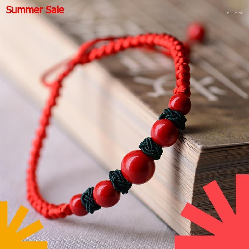 

ethnic chain bracelet for women red natural stone waxed thread adjustable rope cuasal joker style fashion jewelry new arrival1