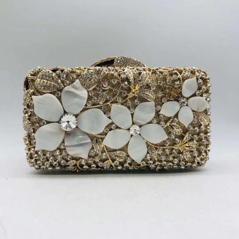 

New Arrival Party Wedding Ladies Crossbody Shoulder Bags Hollow Out Style Women Evening Bags Sequined Wedding Party Clutches bag, Color same picture
