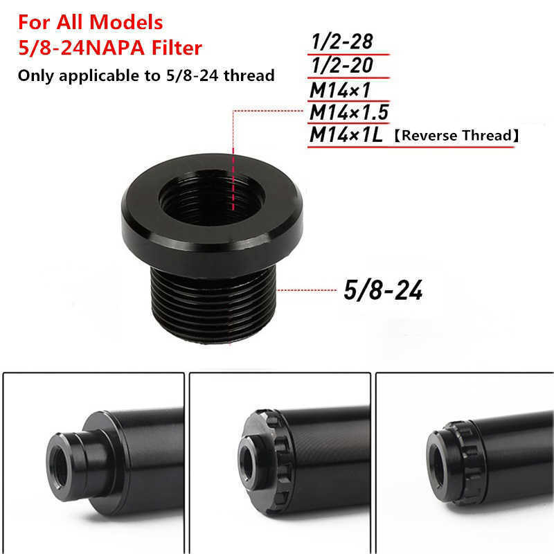 

New 1PCs of 5/8" x 24 to 1/2-28 to M14x1 to M14x1.5 For Barrel Thread Adapter for .223 .308 AK47 AK74 SKS Suitable for all NAPA