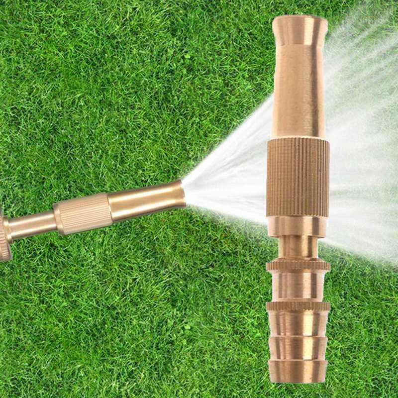 

New Hose Wand Garden Sprinkler Durable High Pressure Watering Spray Hose Nozzle Straight Copper Garden Tool1, Golden