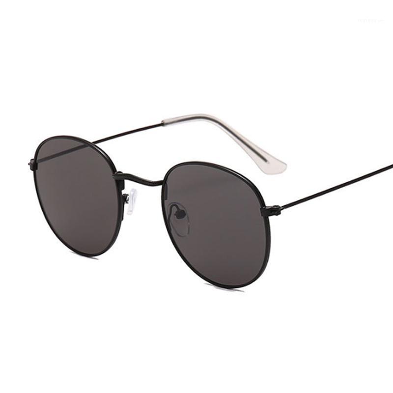 

Classic Vintage Round Sunglasses Women/Men Alloy Small Frame Brand Design Sunglasses Female Black Pink Mirror1