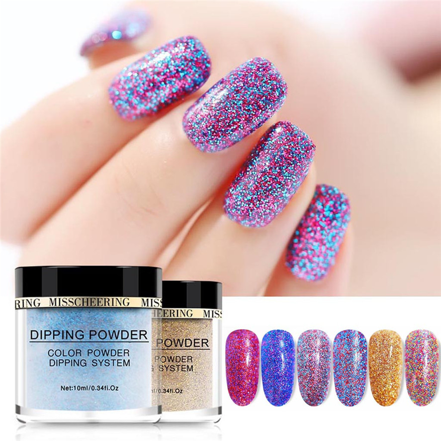 

New DIY Nail Art Glitter Powder 1Bottle Nail Art Polymer Acrylic Powder Extension Dipping Shiny Nails 0319#30