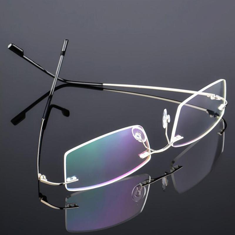 

Fashion Sunglasses Frames Blue Light Blocking Glasses Rimless Eyewear Frame Flat Myopia Optical Mirror Lightweight Flexible Computer Spectac