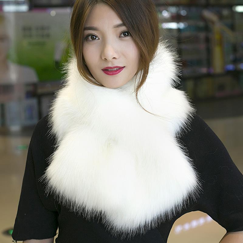 

2021 Super Luxurious Faux Fur Scarves 100*20cm Women Crossover Shawl scarf Raccoon Fur Mufflers Warm Winter Wraps YT13