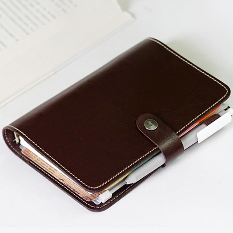 

Creative A6 Snap Bind Loose Leaf Planner Faux Leather Notebook with free Notepad1