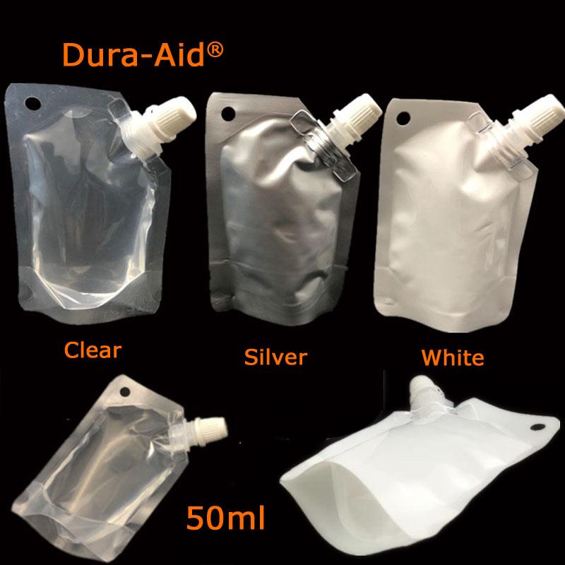 

50 ML Stand Up Spout Bag 10 pcs Sauce Pack With Hole Reusable For Snack and Drink BPA Free Thick Doypack
