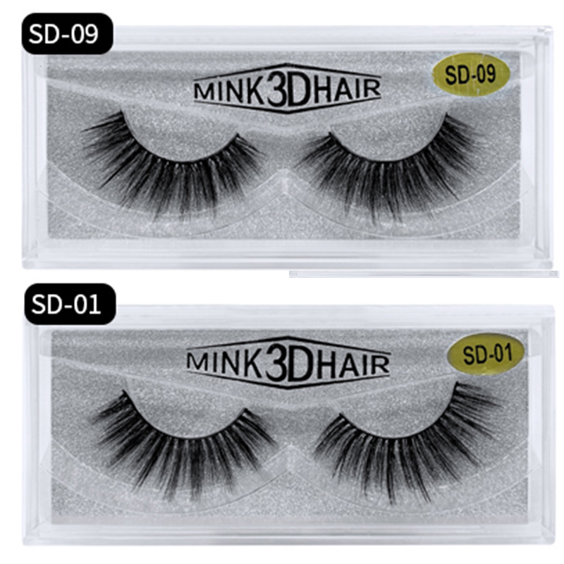 SD series Skin friendly Eyelashes Manual Sharpening 15mm mink eyelash Natural simulation lash Eyelashes box Extension eyelash Multi-layer-image-554024135