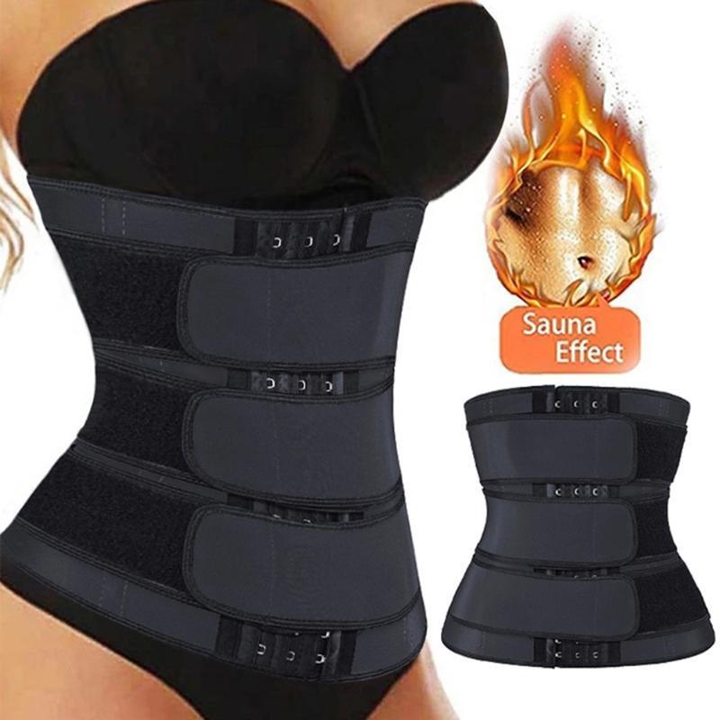 

Body Shaper Waist Cincher Corset Fitness Body Shaper Waist Trainer Belt Exercise Slimming Hip Lift Sweat Strap, Black