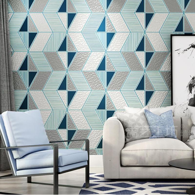 

High grade 3D living room TV background wallpaper modern minimalist bedroom wallpaper 3d abstract, Green qy19145