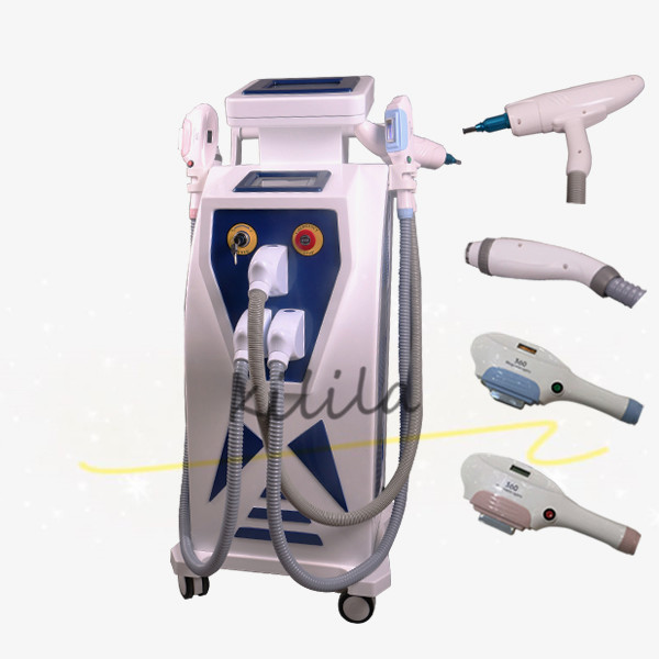 

Multi-function Beauty Eqiupment 4 in 1 IPL 360 magneto/RF/ND yag laser for black carbon doll skin peeling hair removal and removal tattoo