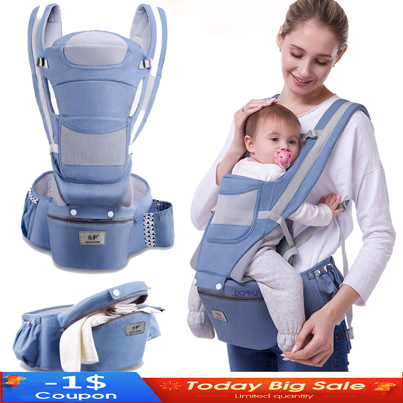 

New 0-48 Month Ergonomic Baby Carrier Infant Baby Hipseat Carrier 3 In 1 Front Facing Ergonomic Kangaroo Baby Wrap Sling 201110