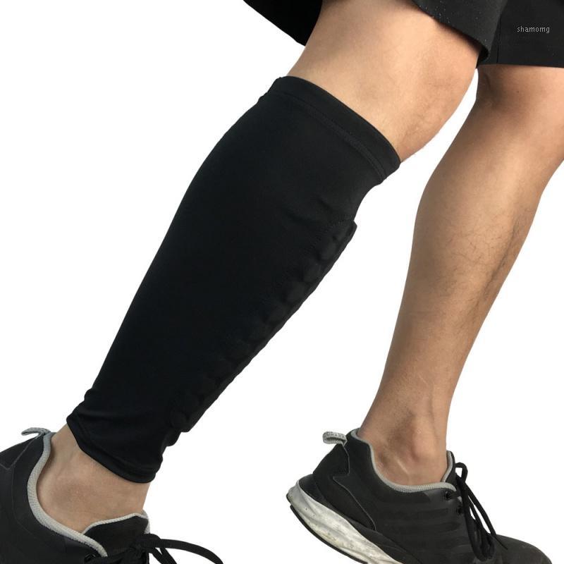 

1Pcs Anti-crash Leg Calf Sleeve Gym Sport Football Shin Guard Protector Soccer Honeycomb Compression Cycling Running1, Black