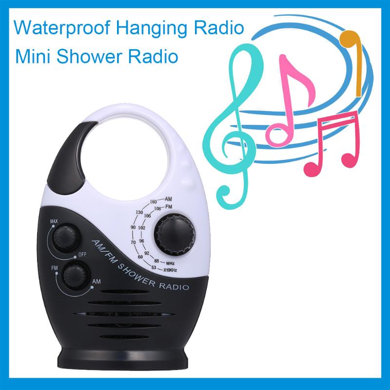 

Waterproof Mini Shower Radio Portable Radio Pocket AM FM Music Digital Recorder Built-in Speaker For Bathroom Car Pools