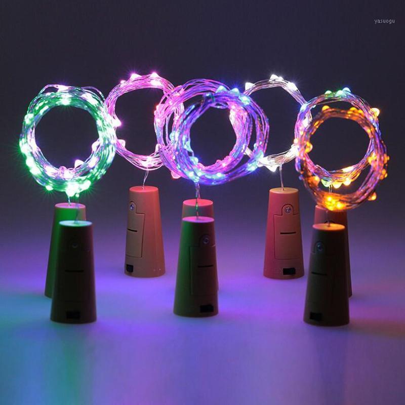 

Silvery Copper Wire Bottle Cork Stopper LED Fairy String Lights Home Decoration 75cm Length Glow Party wedding birthday1