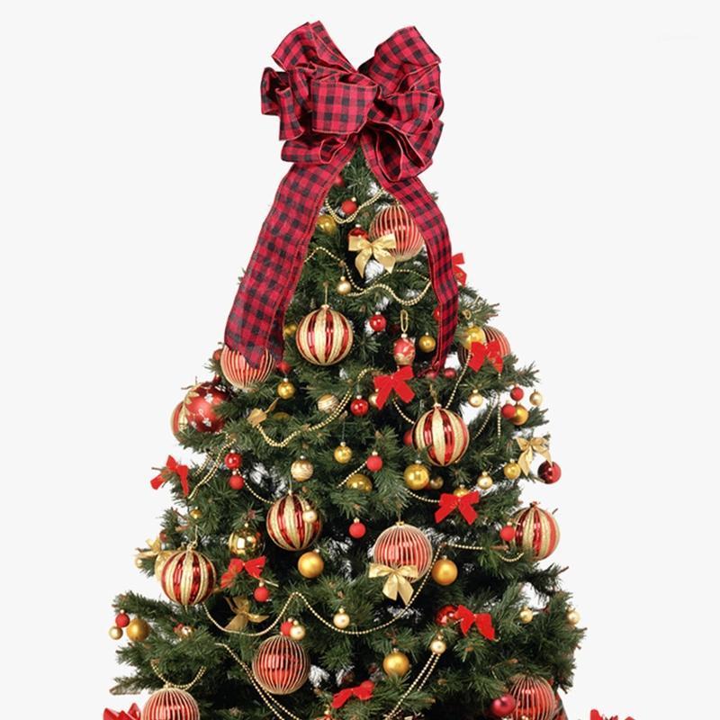 

Christmas Plaid Bows Holiday Decorative Bows for Xmas Tree Home Decor 4XFA1