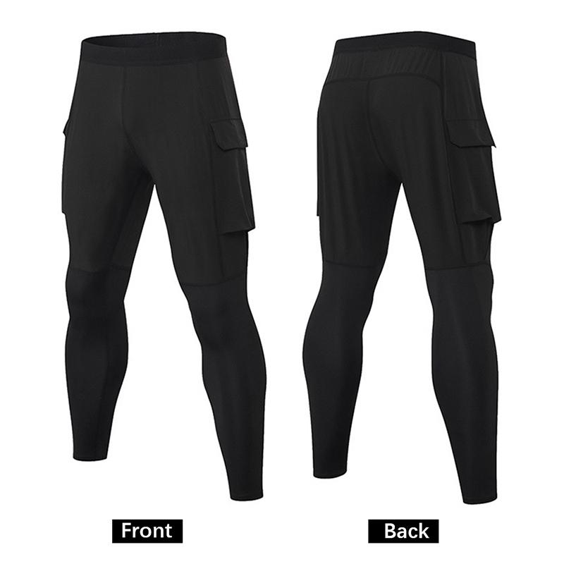 

Men Sport Pants Fitness Running Sportwear Workout Leggings Elastic Waist Hot Pants Gym Quickly-dry Moisture Wicking Trousers, Dark blue