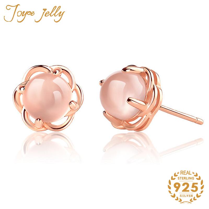 

Stud JoyceJelly Women 925 Sterling Silver Trendy Earrings For Fashion Rose Shaped Gold Selling Gifts Wholesale