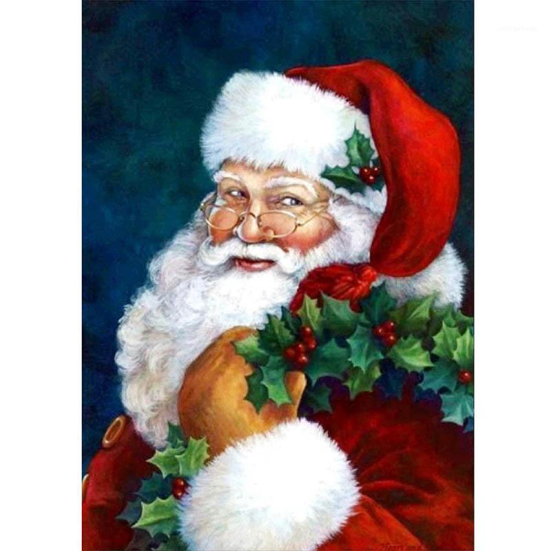 

LZAIQIZG DIY Diamond Mosaic Christmas Santa Claus Needlework Full Square Diamond Painting Cross Stitch Crystal Wall Art1