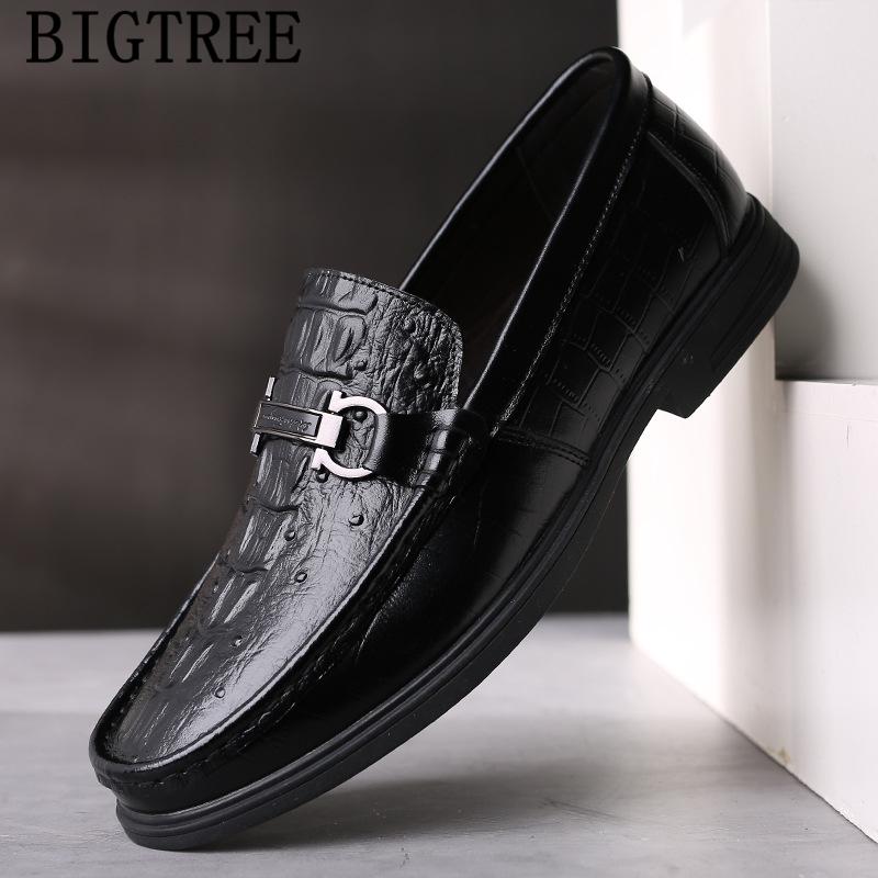 

Oxford Shoes For Men Crocodile Shoes Men Classic Coiffeur Mens Formal Genuine Leather Wedding Dress 2020, Black