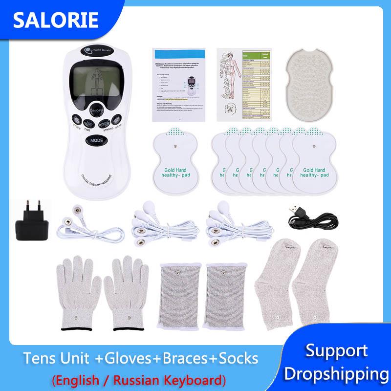 

Electric Tens Machine Tens Unit Massager Device EMS Acupuncture Therapy Machine Neck Pain Relief Tool Body Slimming Trainer